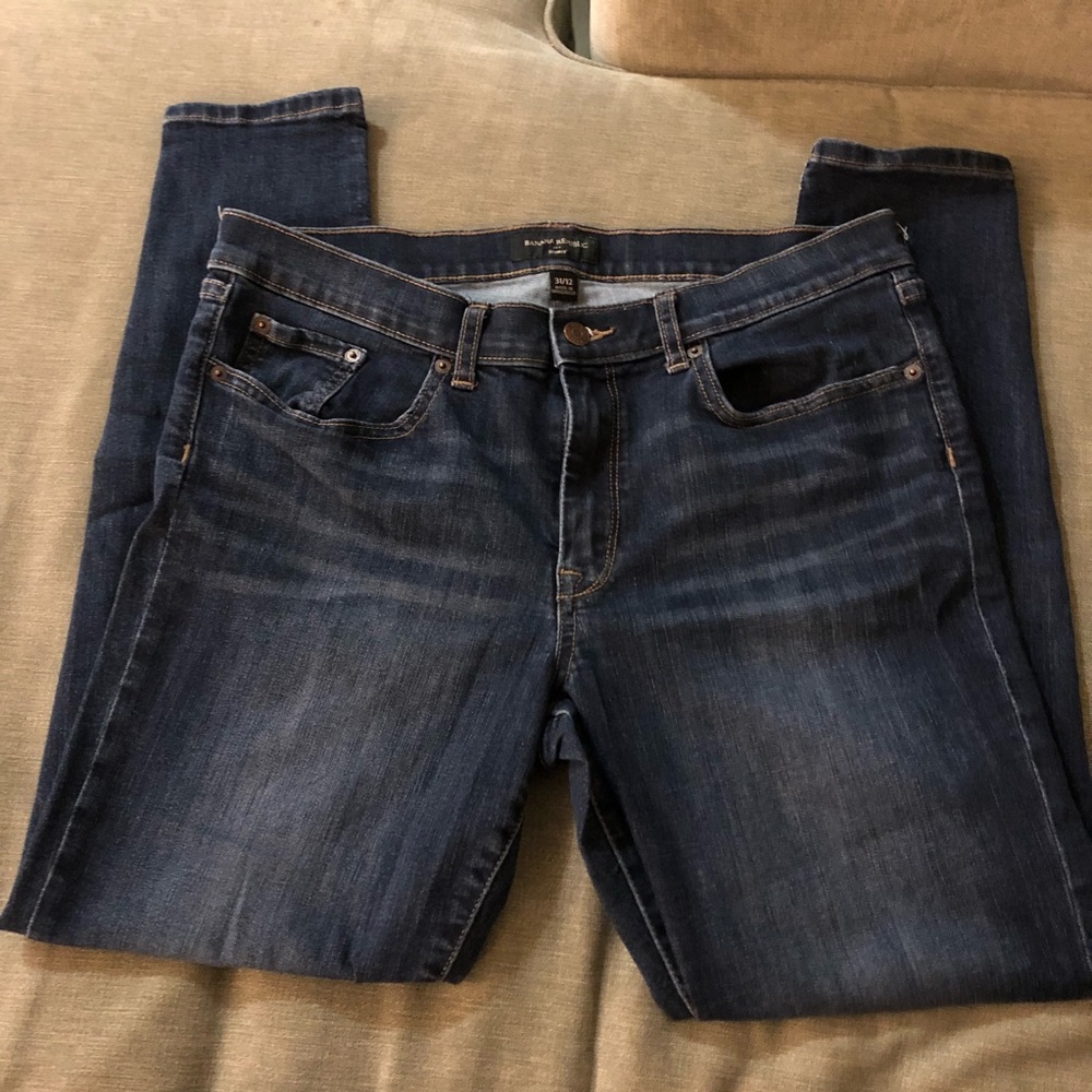 EUC Banana Republic Skinny Jeans, Dark Wash, 31/12